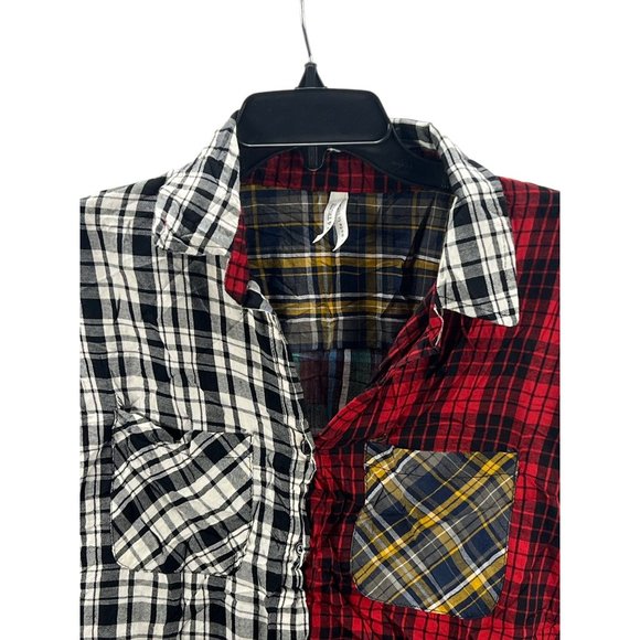 Live 4 Truth Patchwork Plaid Button-Up Shirt Multicolor Western Road Trip - Picture 4 of 11